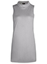 Casual Shift Dress - Sleeveless / High Collar